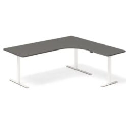Höj- och sänkbart hörn skrivbord DNA – 2000 mm x 1800/2000/2200 mm