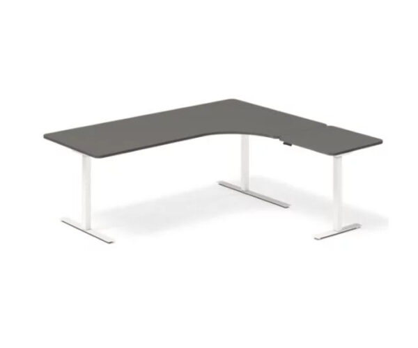 Höj- och sänkbart hörn skrivbord DNA – 2000 mm x 1800/2000/2200 mm