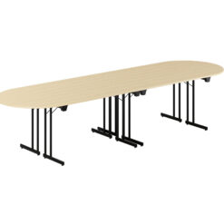 Konferensbord Style – Large – 3400 × 1000 mm – Björk bordsskiva – Svart stativ