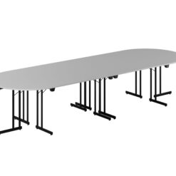 Konferensbord Style – Large – 3600 × 1200 mm – Grå bordsskiva – Svart stativ