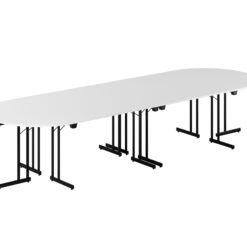 Konferensbord Style – Large – 3600 × 1200 mm – Vit bordsskiva – Svart stativ