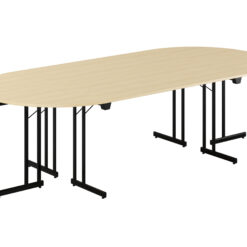 Konferensbord Style – Small – 2600 × 1200 mm< – Björk bordsskiva – Svart stativ