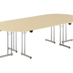 Konferensbord Style – Small – 2600 × 1200 mm< – Björk bordsskiva – Krom stativ