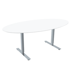 Konferensbord ovalt komplett – höj & sänkbart 1900 × 1000 mm