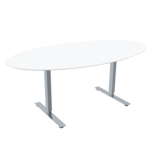 Konferensbord ovalt komplett – höj & sänkbart 1900 × 1000 mm