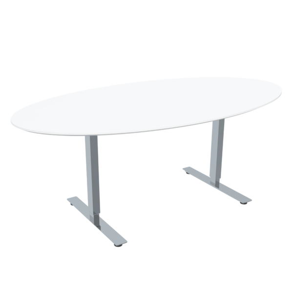Konferensbord ovalt komplett – höj & sänkbart 1900 × 1000 mm