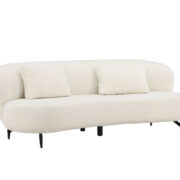 Luna – 3-sits soffa i vitt boucletyg