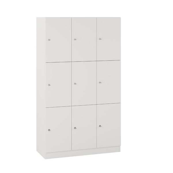 Milano personalskåp med nyckellås – personlig förvaring med 9 fack