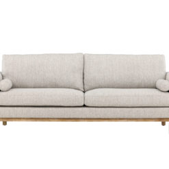 Olympos 3-sits soffa – Beige | Polyester/Gummiträ | Sitthöjd 49 cm
