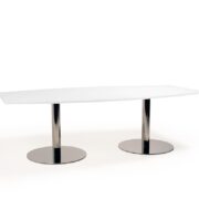 Orlando konferensbord – båtformat mötesbord med pelarstativ