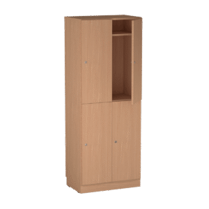 Personalskåp – 4 fack 660x420x1725 mm – Bok