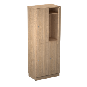 Personalskåp – 4 fack 660x420x1725 mm – Ek