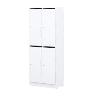 Personalskåp – 4 fack med postfack 660x420x1725 mm