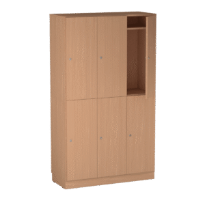 Personalskåp – 6 fack  1000x420x1725 mm – Bok