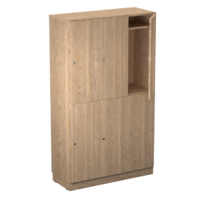 Personalskåp – 6 fack  1000x420x1725 mm – Ek
