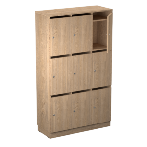 Personalskåp – 9 fack med postfack 1000x420x1725 mm – Ek