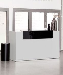 Receptionsdisk DNA – Elektriskt höj- och sänkbar, 173 cm, Ljusgrå