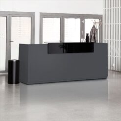 Receptionsdisk DNA – Fast bord, 260 cm, Antracit