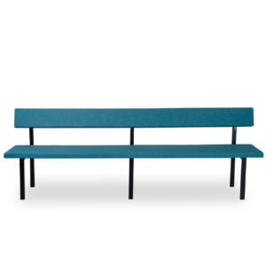 Repeat – Helklädd bänk med rygg, måttbeställd per centimeter