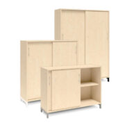 Skåp med skjutdörrar 1200 mm – DNA – Björk