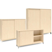 Skåp med skjutdörrar 1600 mm – DNA – Björk