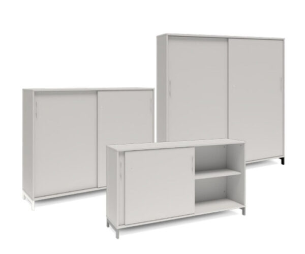 Skåp med skjutdörrar 1600 mm – DNA – Ljusgrå