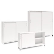 Skåp med skjutdörrar 1600 mm – DNA – Vit