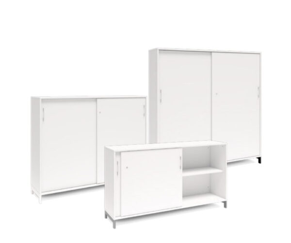 Skåp med skjutdörrar 1600 mm – DNA – Vit