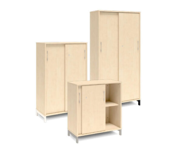 Skåp med skjutdörrar 800 mm – DNA – Björk