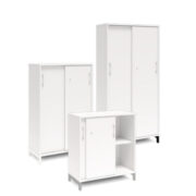 Skåp med skjutdörrar – Bredd 800 mm | DNA – VIT | 3 storlekar
