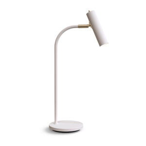 Slender Bordslampa – Stilren och modern belysning – Vit / mässing