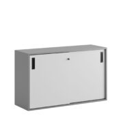 Småland Skjutdörrskåp grå – Bredd 120 cm x Höjd 72 cm, Vit, grå eller ek. Från: