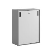 Småland Skjutdörrsskåp – Bredd 80 cm x Höjd 107,5 cm, Vit, grå eller ek. Från: