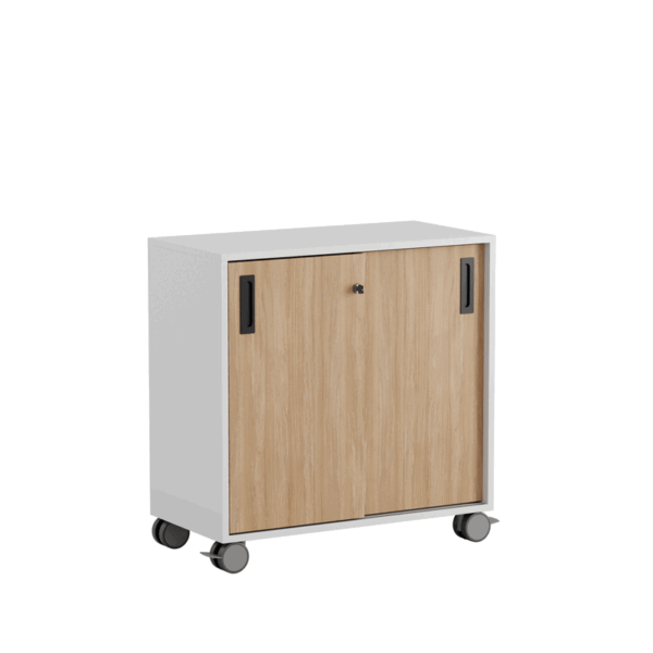 Småland Skjutdörrsskåp med hjul – 80×81 cm