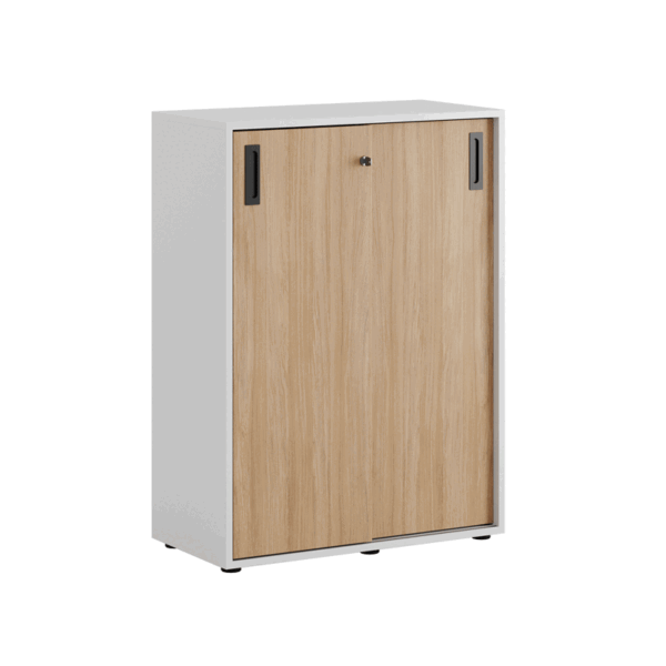 Småland Skjutdörrsskåp med plastfötter –  80 cm x 109 cm