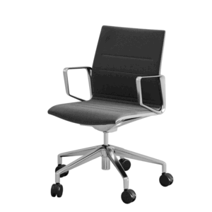 Styrelse – Kontorsstol med låg rygg, Mörkgrå