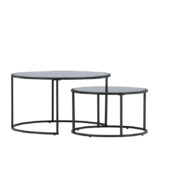 Twin Soffbord ø79 Svart – Elegant och Flexibel Design för Ditt Vardagsrum