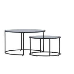 Twin Soffbord ø79 Svart – Elegant och Flexibel Design för Ditt Vardagsrum