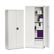 Twinstore förvaringsskåp metall – Vit – 2 för 1