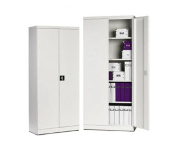 Twinstore förvaringsskåp metall – Vit – 2 för 1