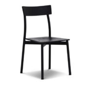 Venedig – Stapelbar lunchrumsstol i svartbetsad faner