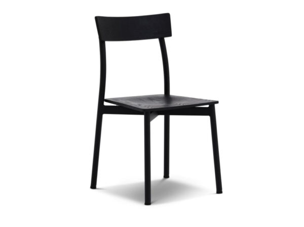 Venedig – Stapelbar lunchrumsstol i svartbetsad faner