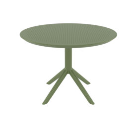 We need to output only alt-text, max 10 words, in Swedish, with ÅÄÖ. No extra text. Provide alt-text describing product image: "SKY runt cafébord Ø105". Filename "sky105 bord smalands kontorsmobler". So alt text maybe: "SKY runt cafébord Ø105
