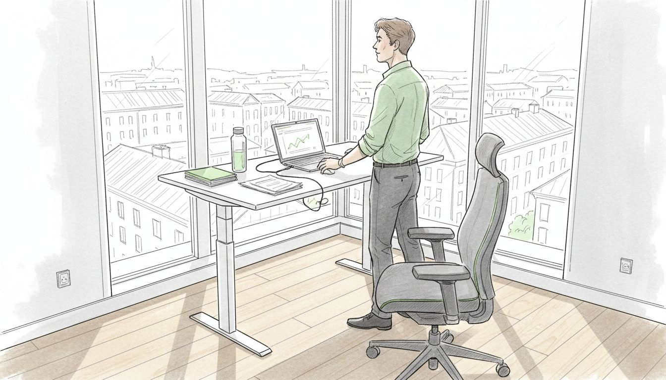 Arbetsro workflow med ergonomiska möbler: 42% mindre smärta 2026