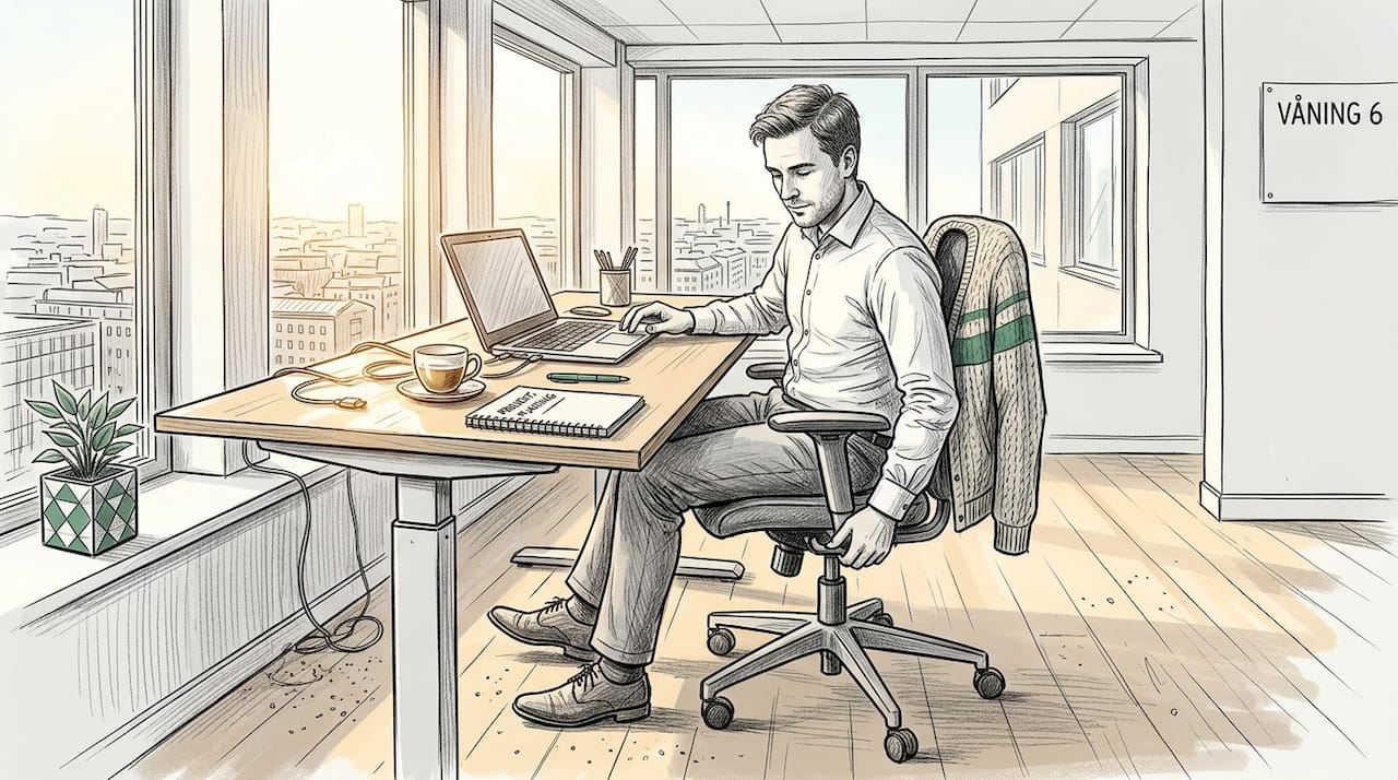 Ställ in ergonomisk arbetsplats steg för steg 2026