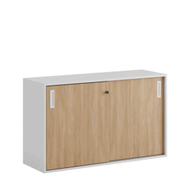 Origpic c d da — Småland Skjutdörrsskåp – Bredd 120 cm x Höjd 72 cm, Vit, grå eller ek. Från: