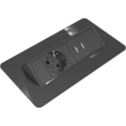 Axessline QuickBox – 1 El + 2 USB Laddare – 3 färger