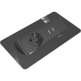 Axessline QuickBox – 1 El + 2 USB Laddare – 3 färger