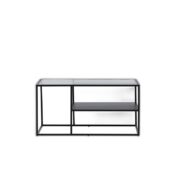 Campinas Soffbord 90 x 60 Svart med linjeglas