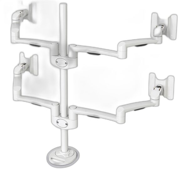 Dubbel x 2 monitorarm Oslo. Genomföringsfäste